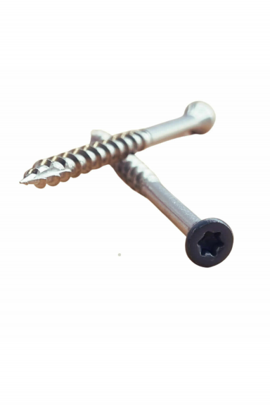 Medsraigčiai nerūdijančio plieno fasadui 4.3x45mm, A2, antracito (RAL7016) 100vnt Medsraigčiai nerūdijančio plieno fasadui 4.3x45mm, A2, antracito (RAL7016) 100vnt