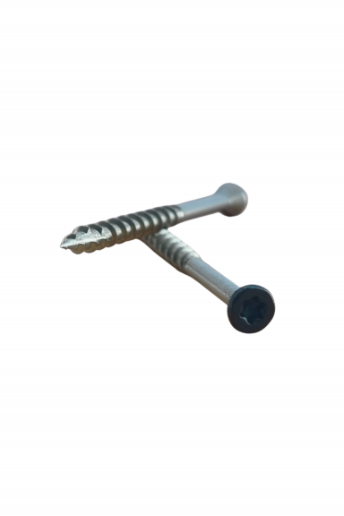Medsraigčiai nerūdijančio plieno terasai 4.8x65mm, A2, juodi (RAL9004) 100vnt Medsraigčiai nerūdijančio plieno terasai 4.8x65mm, A2, juodi (RAL9004) 100vnt